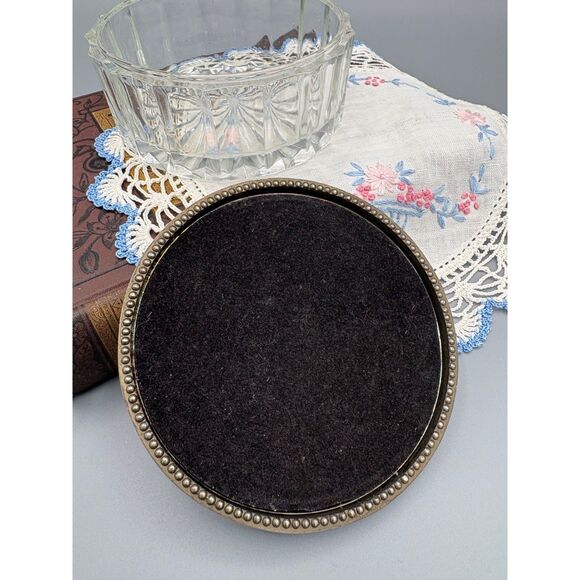 Vintage Silver Plated Vanity Dish with Lid Trinket - Picture 4 of 4